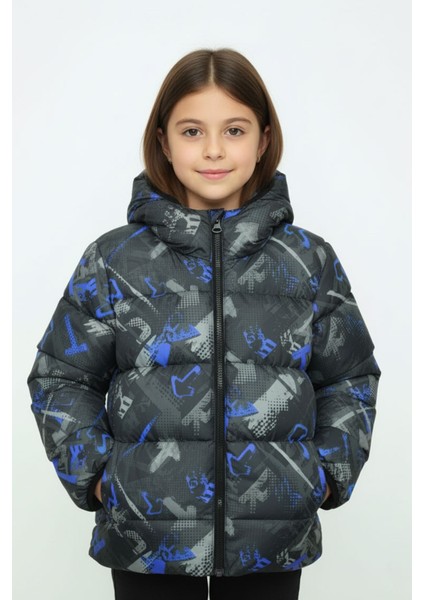 Erkek/kız Çocuk Kapüşonlu Su ve Rüzgar Geçirmez Cepli Kışlık Şişme Mont fiyatları