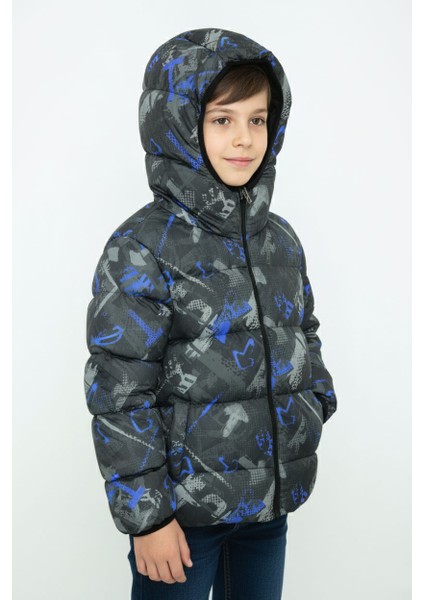 Erkek/kız Çocuk Kapüşonlu Su ve Rüzgar Geçirmez Cepli Kışlık Şişme Mont modelleri