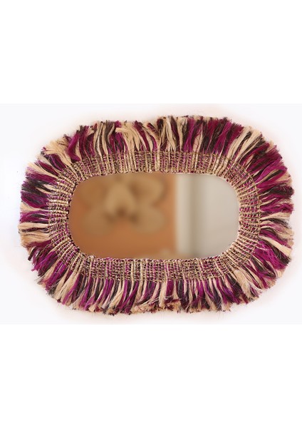 Mylamp Tribal Doğal Abaka El Yapımı Renkli Duvar Aynası 75X110 cm fiyatları
