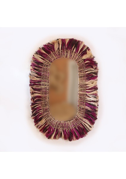 Mylamp Tribal Doğal Abaka El Yapımı Renkli Duvar Aynası 75X110 cm modelleri