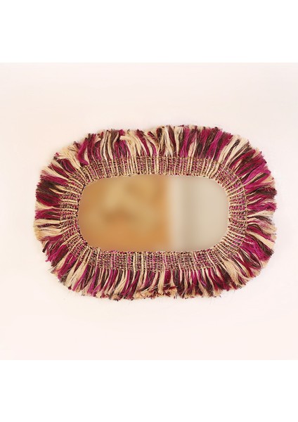 Mylamp Tribal Doğal Abaka El Yapımı Renkli Duvar Aynası 75X110 cm fırsatları