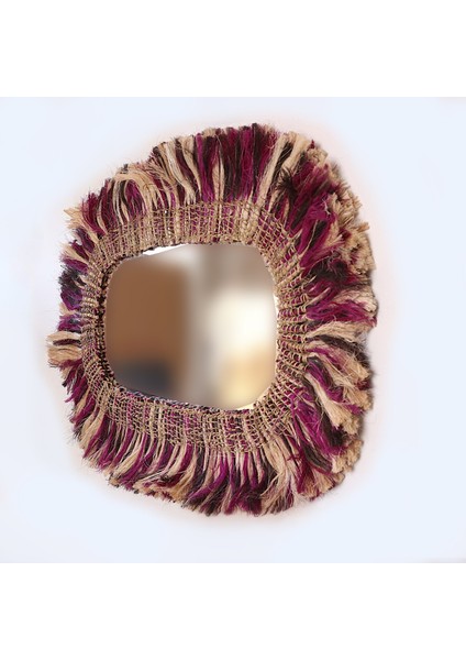 Mylamp Tribal Doğal Abaka El Yapımı Renkli Duvar Aynası 75X110 cm indirimleri
