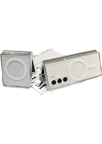 Samsung Galaxy Z Fold 7 Için Magsafe ile Uyumlu Kılıf Sert Pc Şeffaf Kapak Embos modelleri
