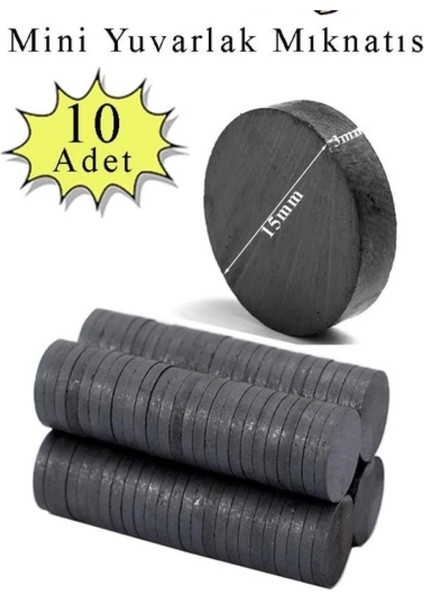 10 Adet Mini Yuvarlak Mıknatıs Magnet Mıknatısı