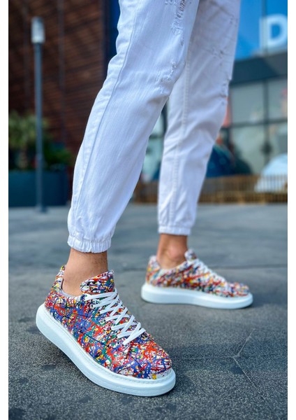 CH254 - Cbt Pittura Erkek Ayakkabı 537 Crazy Splush Beyaz