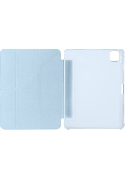 Apple iPad Pro 11 M5 (2025) Yatay ve Dikey Standlı Antişok Köşe Korumalı Kalemlikli Origami Slikon Kılıf fiyatları