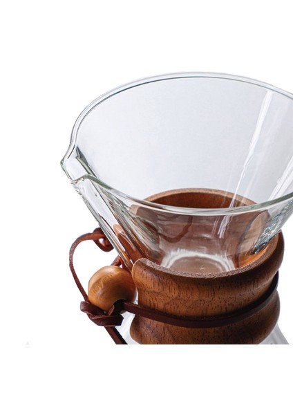 800 ml Chemex (6 Cup) Cam Kahve Demleme Sürahisi - Ahşap Tutacaklı Coffee Maker fiyatları