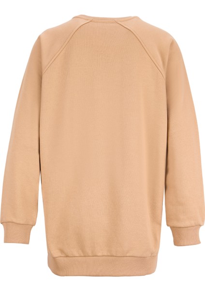 Bisiklet Yaka Düz Camel Kadın Sweatshırt Falu-Y modelleri