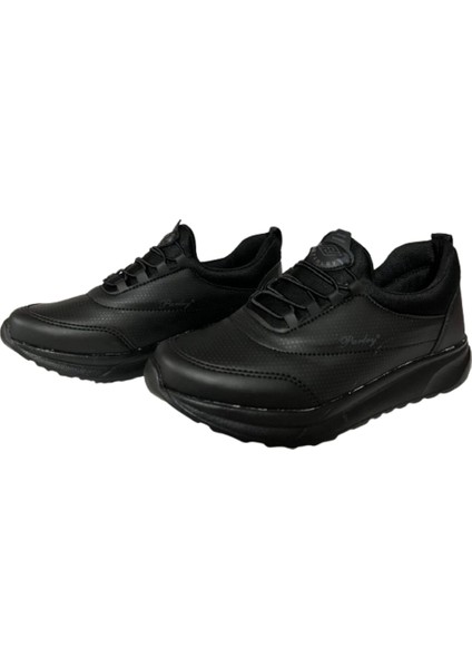 Cilt Lastikli Siyah Spor Ayakkabı modelleri