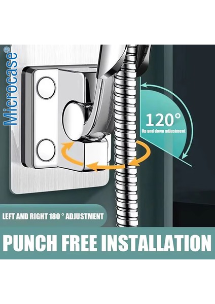 Çok Yönlü Duş Başlığı Tutucu 180° Dönebilen Banyo Askısı 1 Adet AL5368 fırsatları