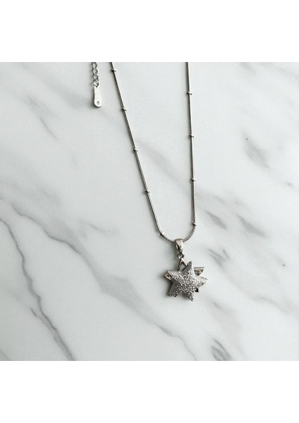 Kadın Gümüş 316L Çelik Yıldız Figürlü Kolye Dönen Uçlu Kolye – Paslanmaz Suya Dayanıklı Zarif Takı – Hediyelik Gümüş Kolye fırsatları