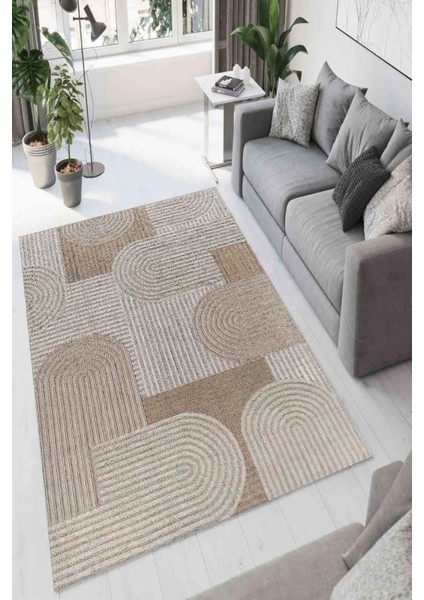 Dijital Baskılı Yıkanabilir Krem Iskandinav Bohem Desen Kaymaz Taban Halı fiyatları