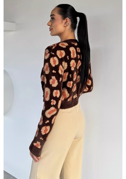 Leopar Desenli Triko Hırka P-00018380 fırsatları
