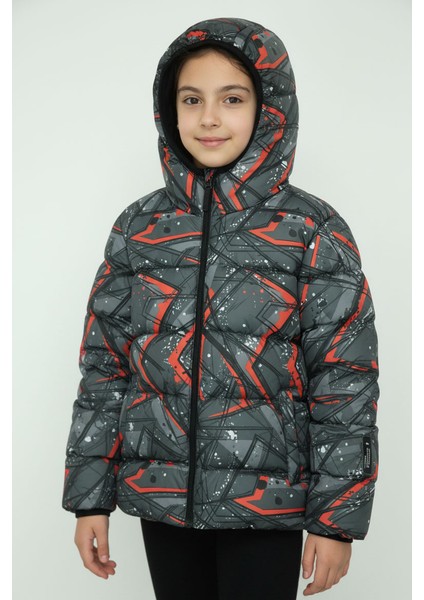 Erkek/kız Çocuk Kapüşonlu Su ve Rüzgar Geçirmez Cepli Kışlık Şişme Mont modelleri