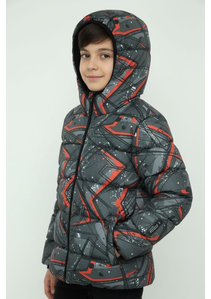 Erkek/kız Çocuk Kapüşonlu Su ve Rüzgar Geçirmez Cepli Kışlık Şişme Mont indirimleri