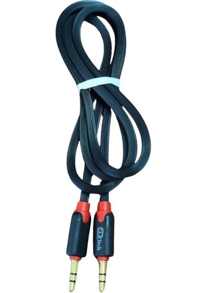 3.5 mm Stereo Aux Kablosu Erkek - Erkek 1 Metre Gold Uçlu