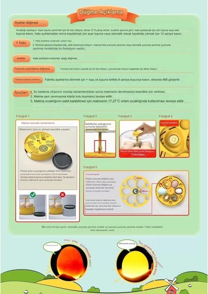 Mini Otomatik Ev Tipi Kuluçka: Papağan Bıldırcın Kuluçka Makinesi 18LI Yumurtalı Mx-18
