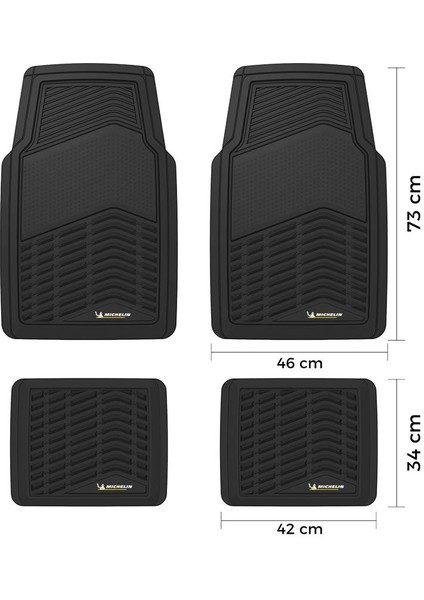 MC33856 Tüm Araçlara Uyumlu 4 Parça Üniversal 3D Havuzlu Oto Paspas modelleri
