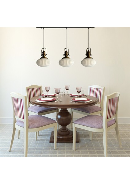 Elegant Cam Beyaz Üçlü Avize Eskitme Başlık Sarkıt Lamba Restoran Salon Aydınlatma fiyatları