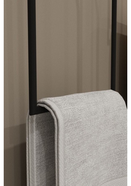 Duvar Montajlı Yarı Oval Havlu Askısı Modern Minimalist Metal Banyo Havlu Halkası Banyo Toparlayıcı fırsatları