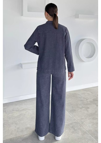 Kadın Ön Bağcıklı Ceket Pantolon Ikili Takım P-00018647 indirimleri