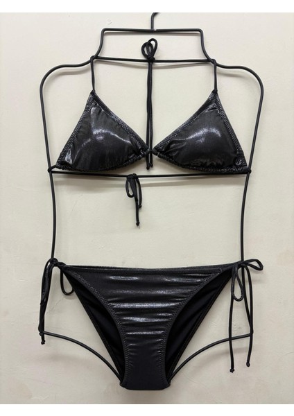 Kadın Varak Baskı Şık Kaliteli Parlak Bikini Takımı