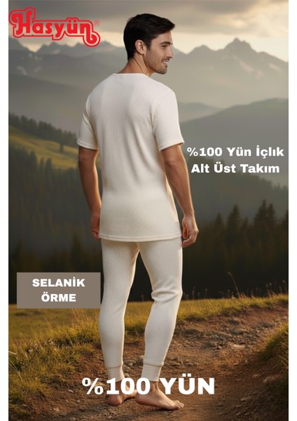 Erkek Ter Emici Kaşındırmaz %100 Yün Içlik Kısa Kollu Alt Üst Takım fırsatları