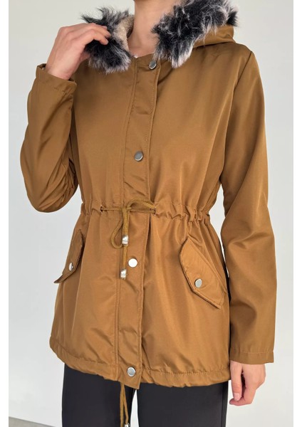 Kadın Kapüşonlu Içi Peluş Mont P-00013573