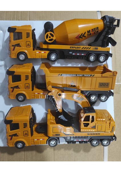 Berattoys 3lü Iş Makinası Inşaat Set 30CM Oyuncak Kamyon Mikser Kepçe Oyuncak Iş Araçları Kırılmaz fiyatları