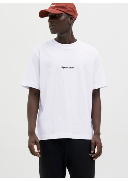 Bisiklet Yaka Beyaz Erkek T-Shirt 12282892_JORNORREBRO Emb Tee Ss Cre