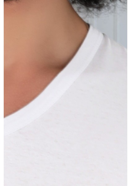 Beyaz %100 Pamuk V Yaka Fanila Erkek Iç Giyim modelleri