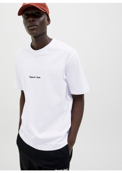 Bisiklet Yaka Beyaz Erkek T-Shirt 12282892_JORNORREBRO Emb Tee Ss Cre fiyatları