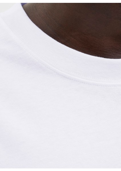 Bisiklet Yaka Beyaz Erkek T-Shirt 12282892_JORNORREBRO Emb Tee Ss Cre modelleri