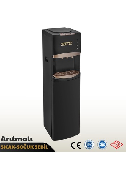 Özel Seri Ev Tipi Ofis Tipi Sıcak Soğuk Arıtmalı Su Sebili Gold Siyah Premium