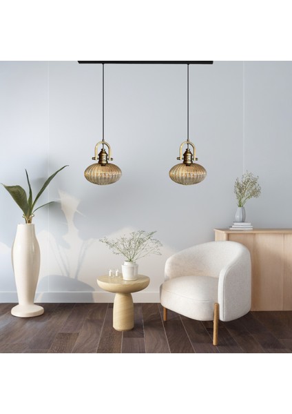 Elegant Cam Beyaz Avize Delikli Eskitme Başlık Sarkıt Lamba Restoran Salon Aydınlatma