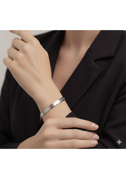 Ayetel Kürsi Bileklik Koruyucu Dua Yazılı Paslanmaz Çelik Bileklik Ayarlanabilir Unisex Model