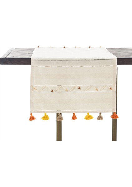 Boncuk Ponponlu Runner 50X130