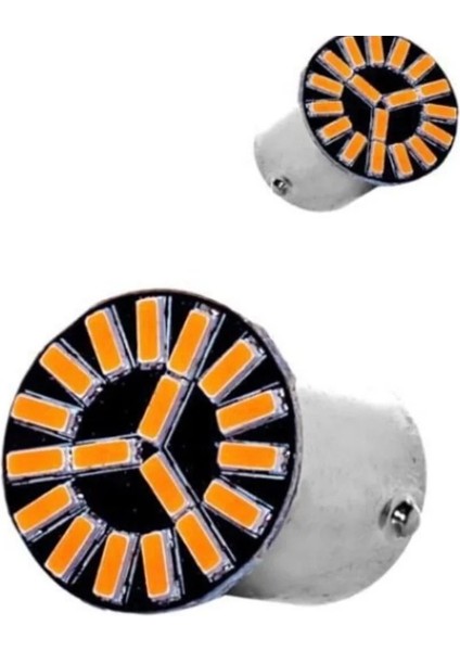 Tek Duy 1156 18 LED Ampul Turuncu Sinyal Ampulügeri Vitesstopampulü