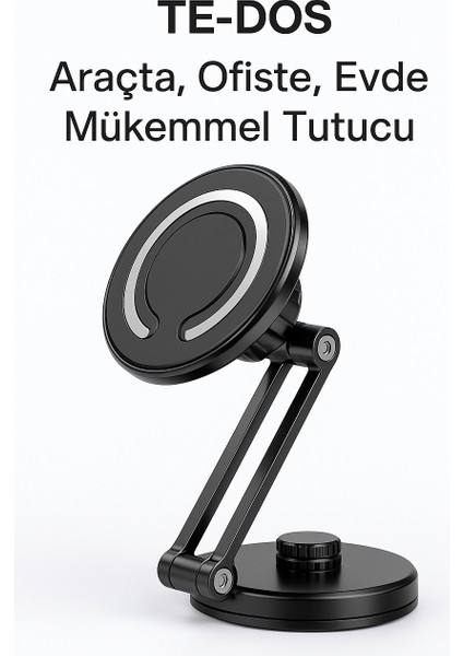 TD-H7514 Magsafe Manyetik Telefon Tutucu Fuul Demir Kaplama