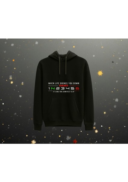 Dijital Baskılı Kapüşonlu Sweatshirt