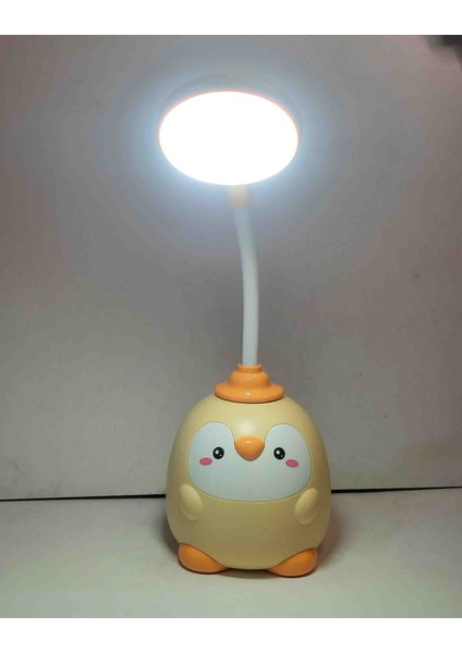 Sarı Sevimli Penguen Figürlü Şarjlı LED Masa Lambasi 25 cm fiyatları