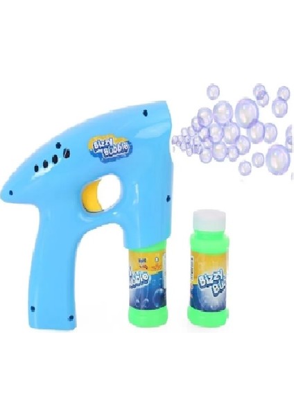 Işıklı Pilli Köpük Tabancası - Mavi + Köpük Baloncuk Likiti 500 ml fiyatları