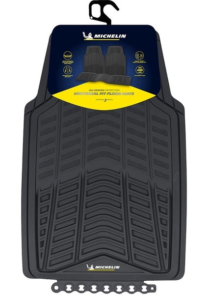 MC33863 Tüm Araçlara Uyumlu 3 Parça Üniversal 3D Havuzlu Oto Paspas