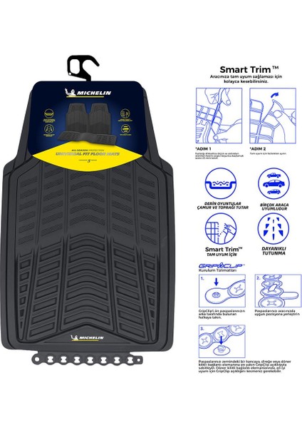 MC33863 Tüm Araçlara Uyumlu 3 Parça Üniversal 3D Havuzlu Oto Paspas fiyatları