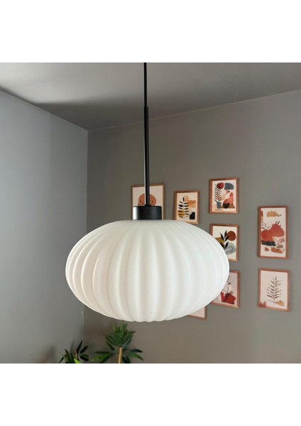 Elegant Cam Beyaz Avize Siyah Ince Başlık Sarkıt Lamba Restoran Salon Aydınlatma fırsatları