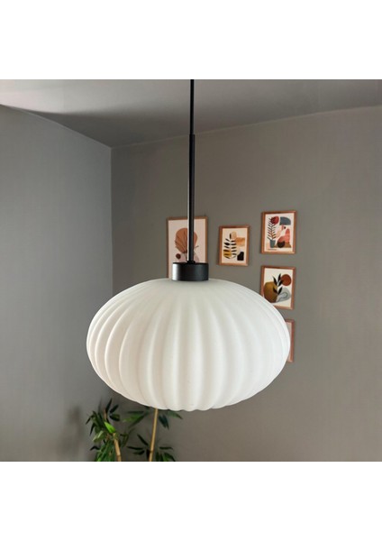 Elegant Cam Beyaz Avize Siyah Ince Başlık Sarkıt Lamba Restoran Salon Aydınlatma indirimleri