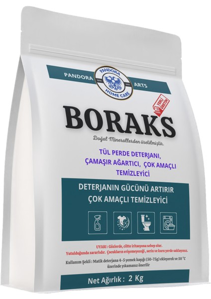 Saf Boraks Toz 1800G Tül Perde Temizleyici Deterjan