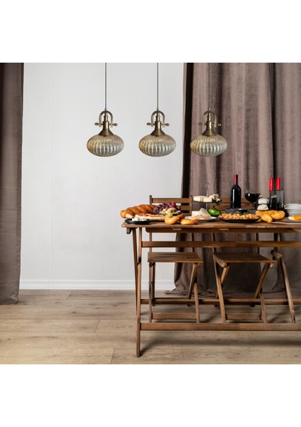 Elegant Cam Bal Rengi Üçlü Avize Gemici Eskitme Başlık Sarkıt Lamba Restoran Salon Aydınlatma modelleri