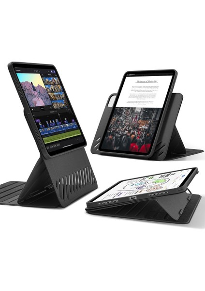 Apple iPad Pro 11 M5 2025 Çift Manyetik Destekli Kalem Hazneli Shift Magnetic Kılıf