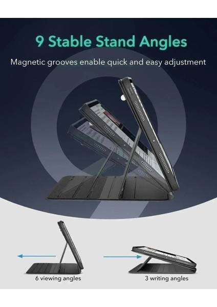 Apple iPad Pro 11 M5 2025 Çift Manyetik Destekli Kalem Hazneli Shift Magnetic Kılıf